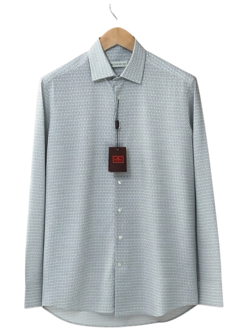 NWT ETRO Milano Paisley Dress Shirt Blue White Luxury Size 39 15.5⁠